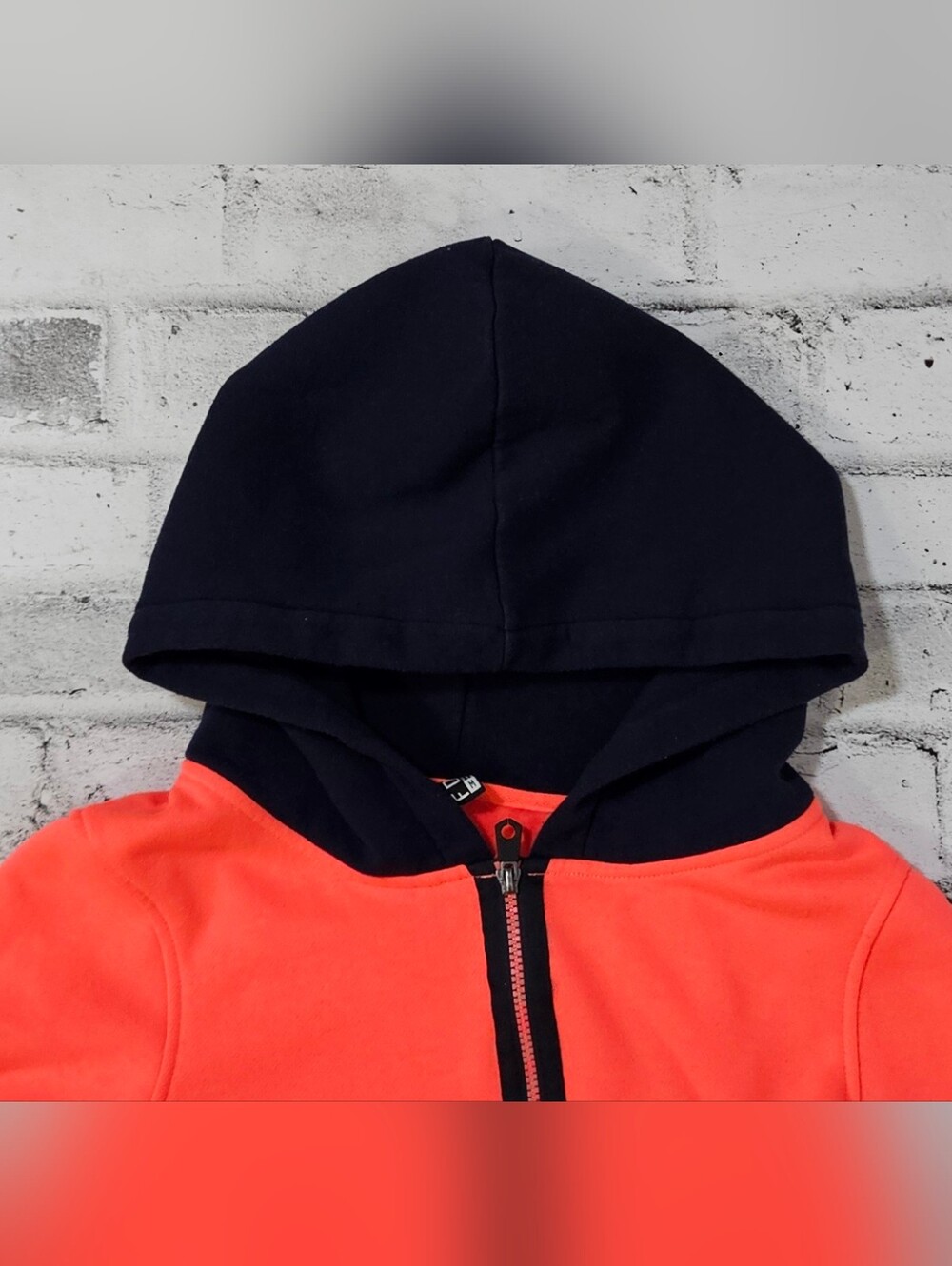 Fox Racing Neon Coral Full Zip Hoodie Thumbhole Athletic Jacket Medium - Picture 6 of 13